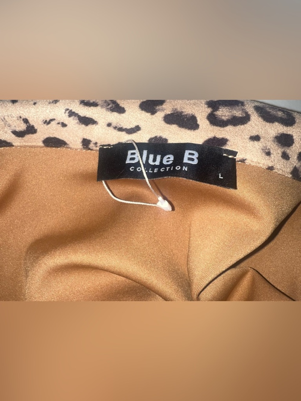 Blue B Collection Leopard Print Button-Up Fringe Shacket - Tan &  Black size L - Picture 10 of 10